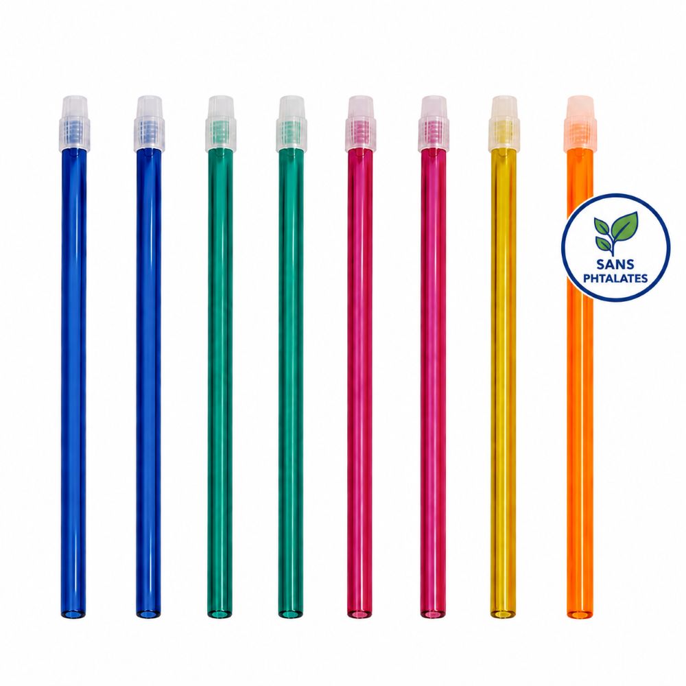 Pompes &agrave; salive embout d&eacute;tachable/fixe - sachet de 100