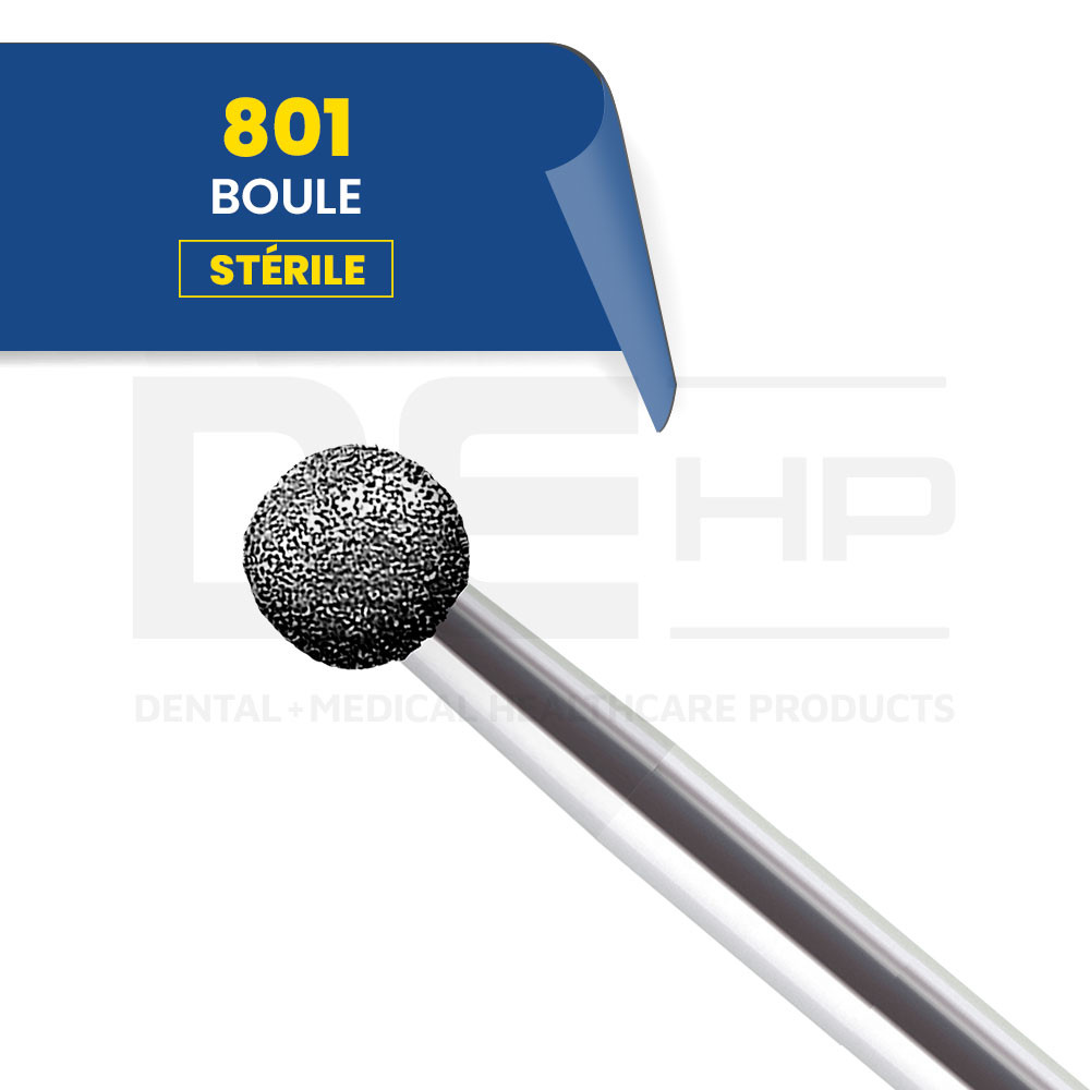 801 - Fraise diamantée boule (bte de 25)