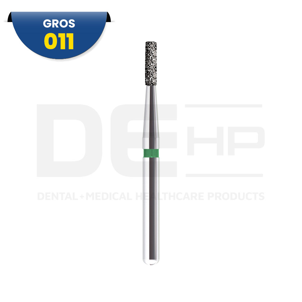 835 - Fraise diamantée FG cylindrique bout plat court - 314 011 Grain G (bte de 25)