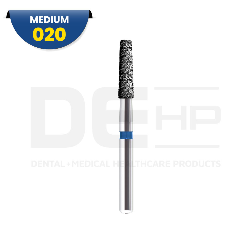 848 - Fraise diamantée FG conique bout plat - 314 020 Grain M (bte de 25)