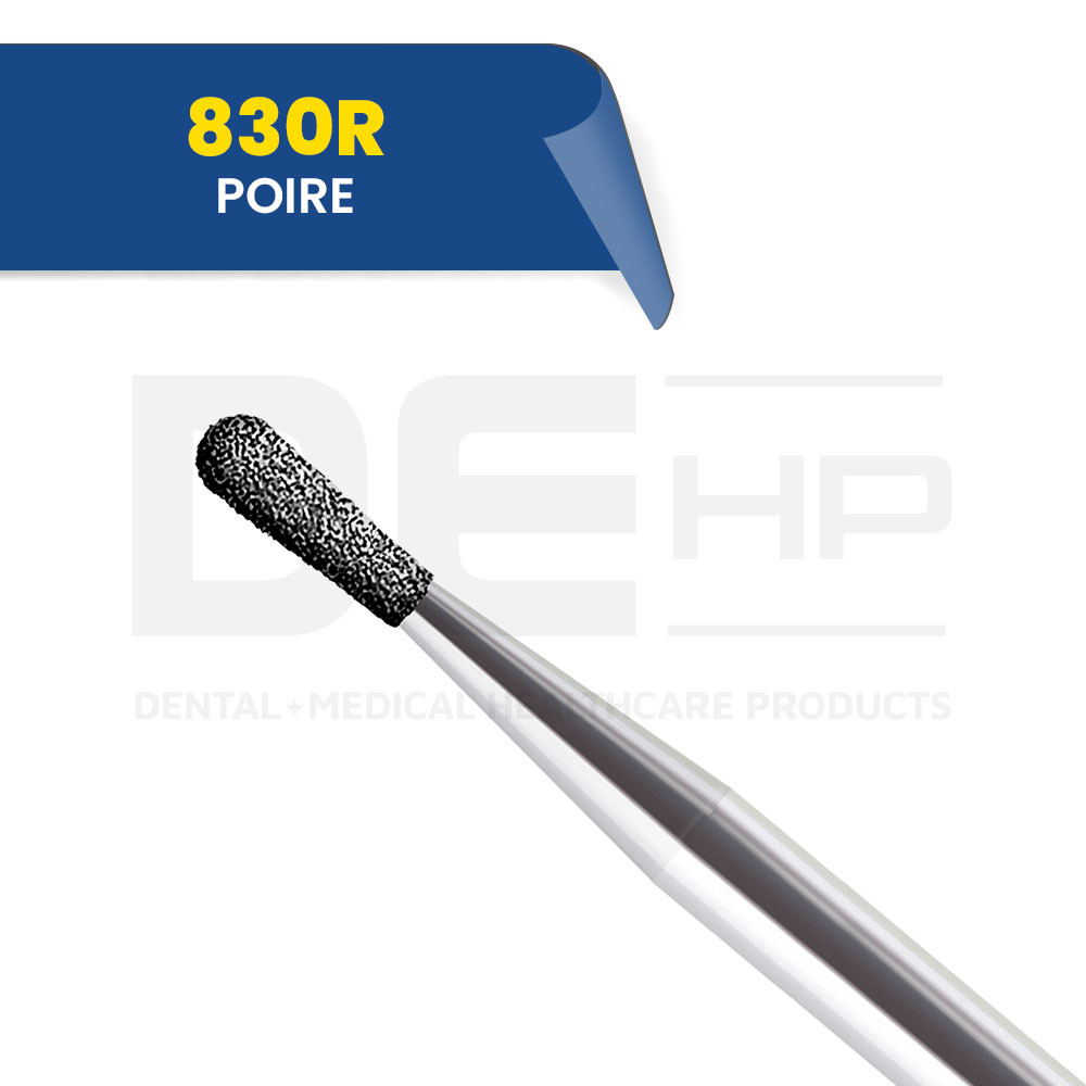 830 - Fraise diamantée poire bout rond (bte de 5)