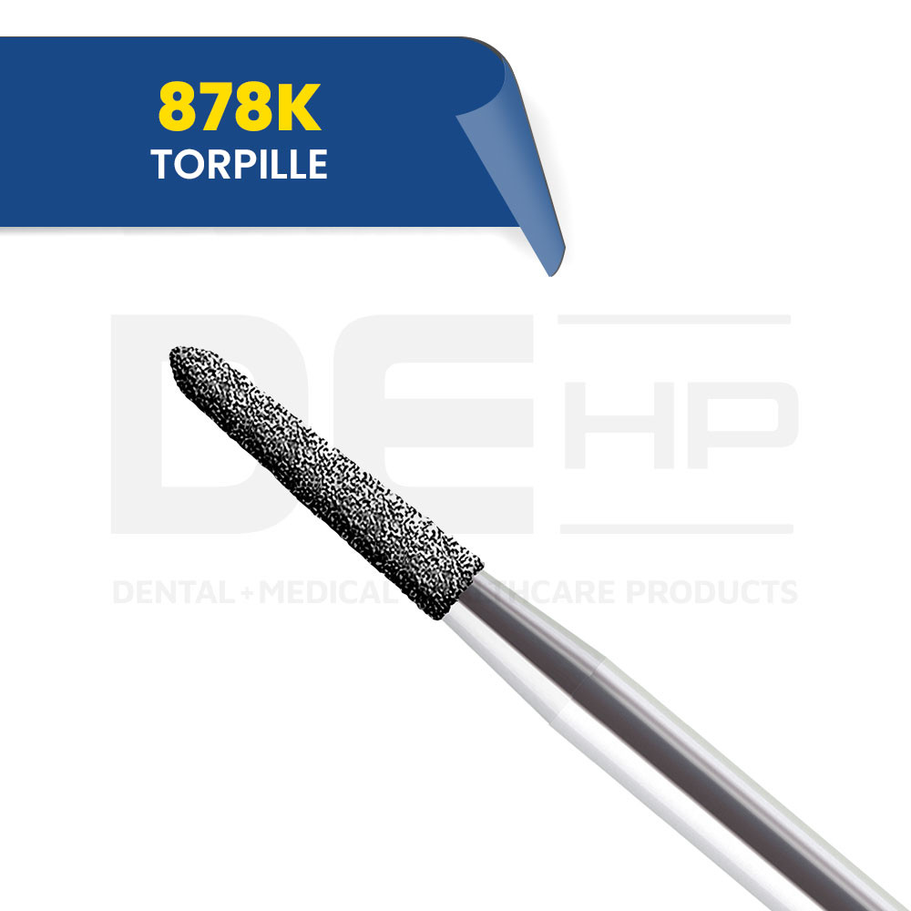 878K - Fraise diamantée torpille (bte de 5)