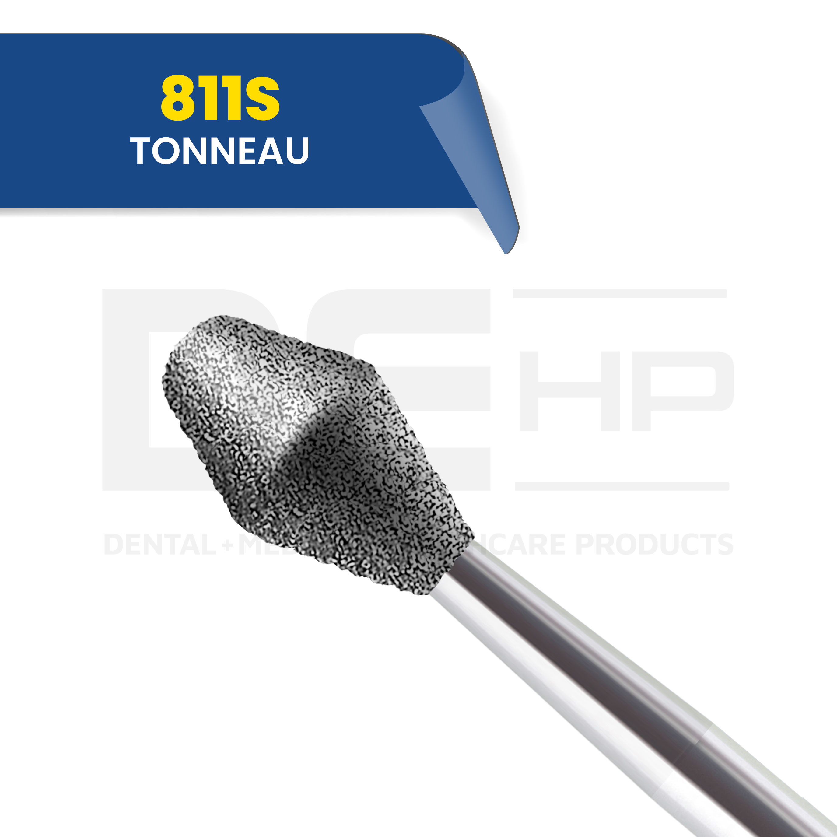 811S - Fraise diamantée tonneau court (bte de 5)