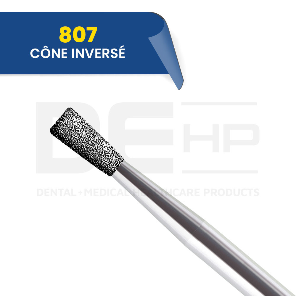 807 - Fraise diamantée cône inversé (bte de 5)