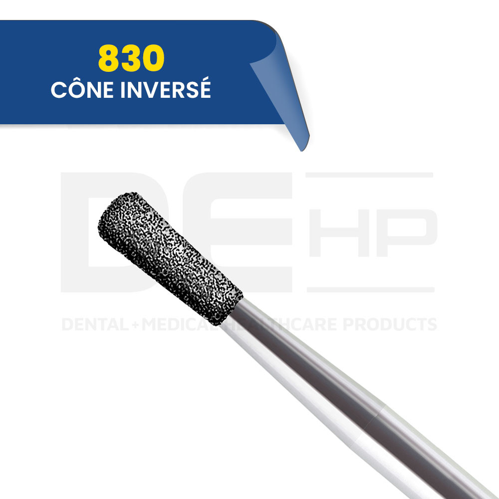 830 - Fraise diamantée cône inversé (bte de 5)