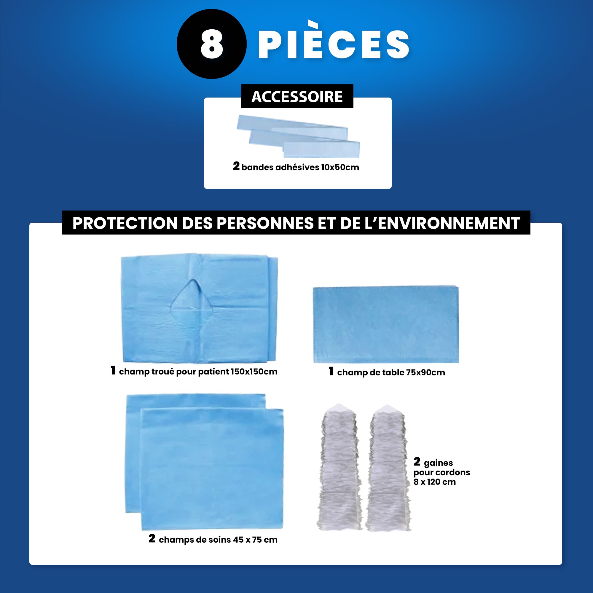 Set stérile de Chirurgie - 8 pièces