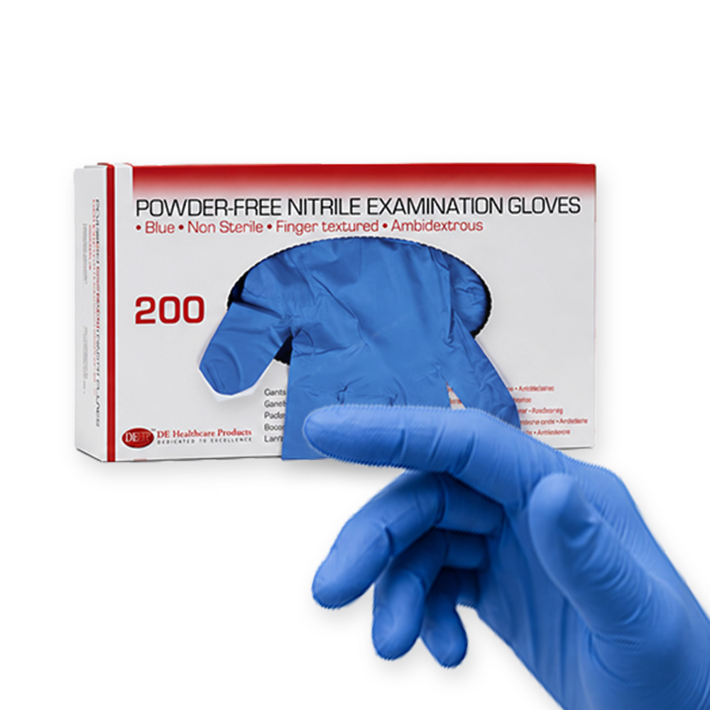 Gants en nitrile non poudrés boite de 200 