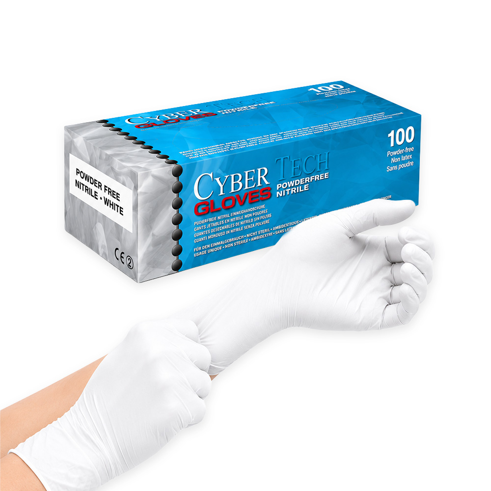 Gants nitrile sans poudre - bo&icirc;te de 100