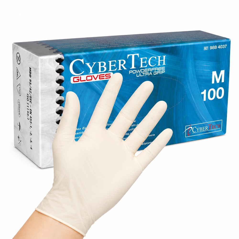 Gants en latex ultragrip non poudrés - boîte de 100