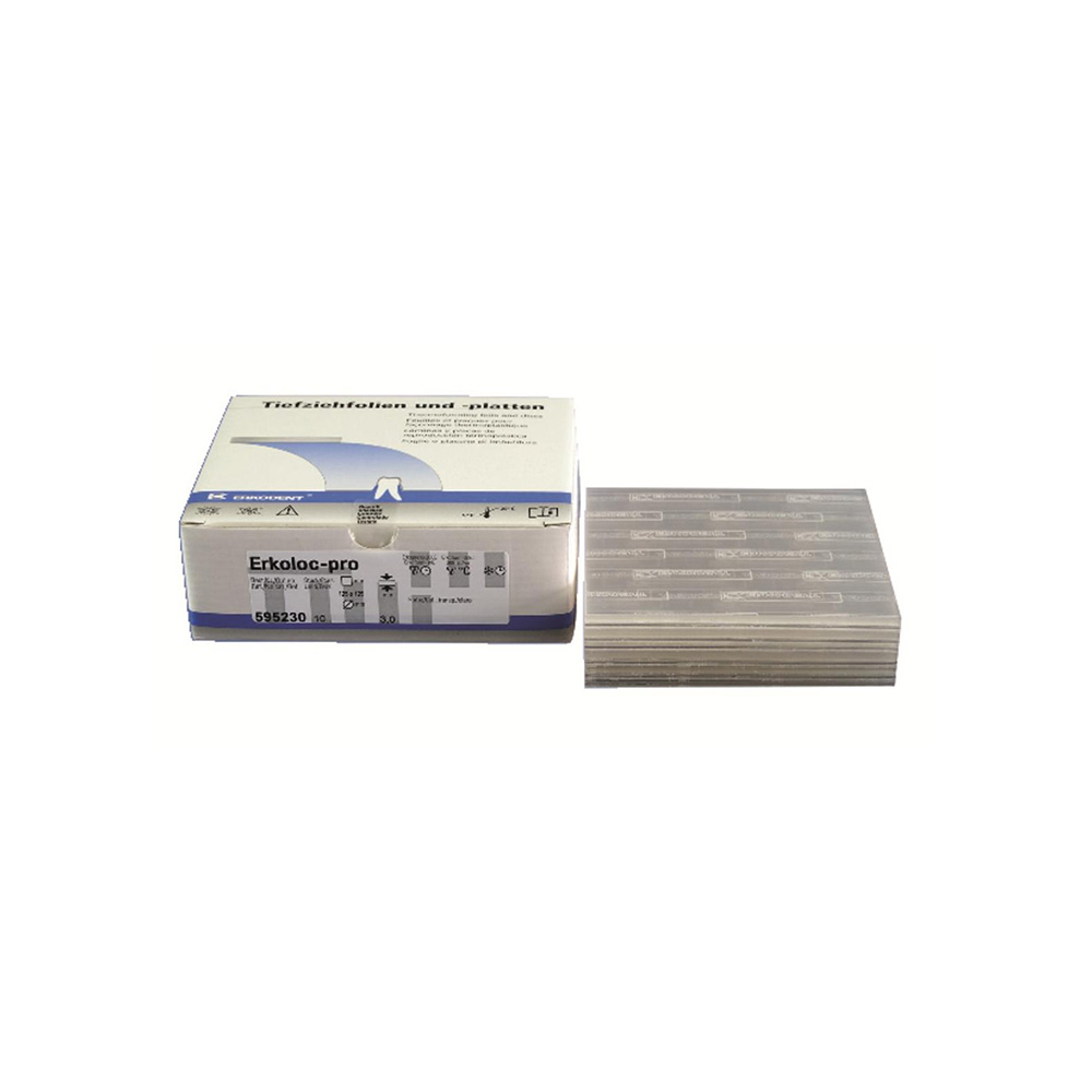 524-1012Recon ERKOLOC-PRO 125X125MM 3MM TRANSPARENT ERKODENT