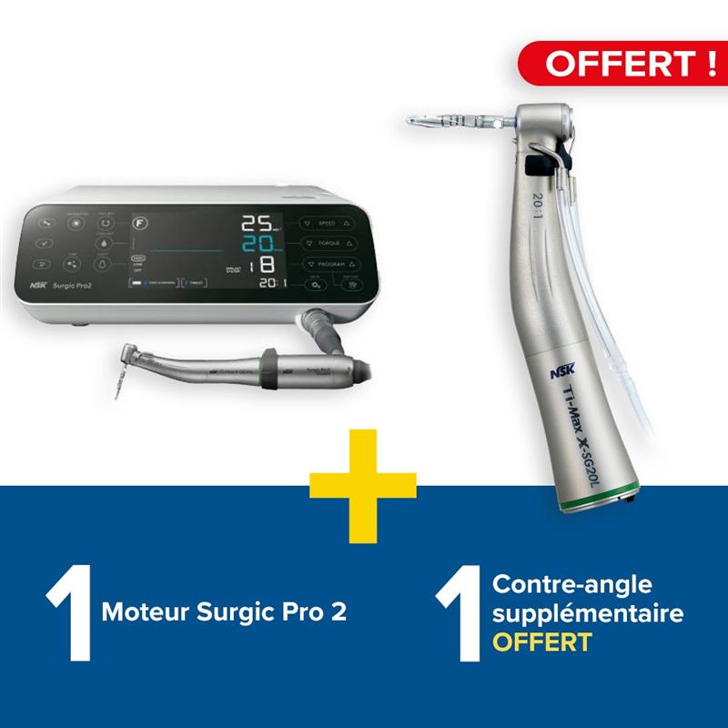 1 Surgic Pro 2 et 1 contre-angle + 1 contre-angle supplémentaire offert