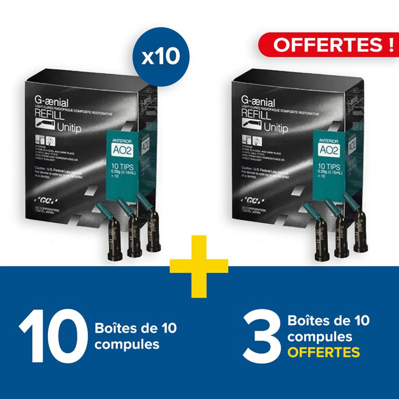 10 boîtes de 10x0,16 ml compules G-aenial + 3 offertes