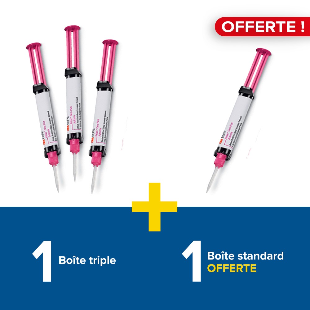 1 boîte triple Ketac Cem Plus Automix Solventum + 1 boîte standard Ketac Cem Plus Automix offerte