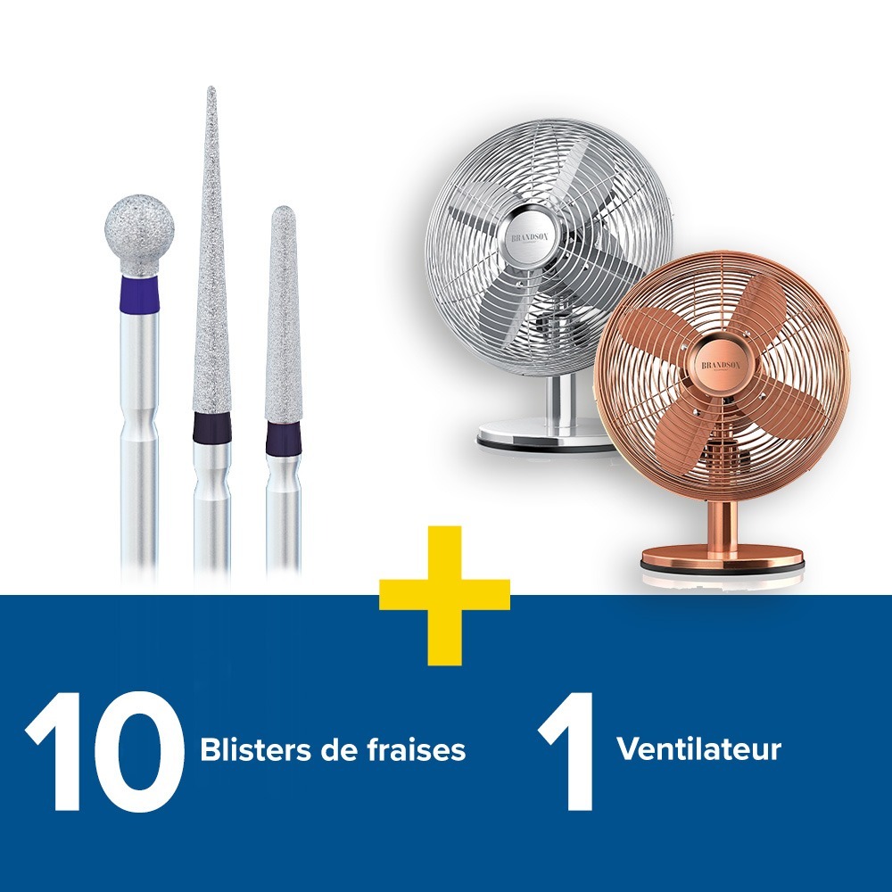 10 blisters de 5 fraises DE + 1 ventilateur