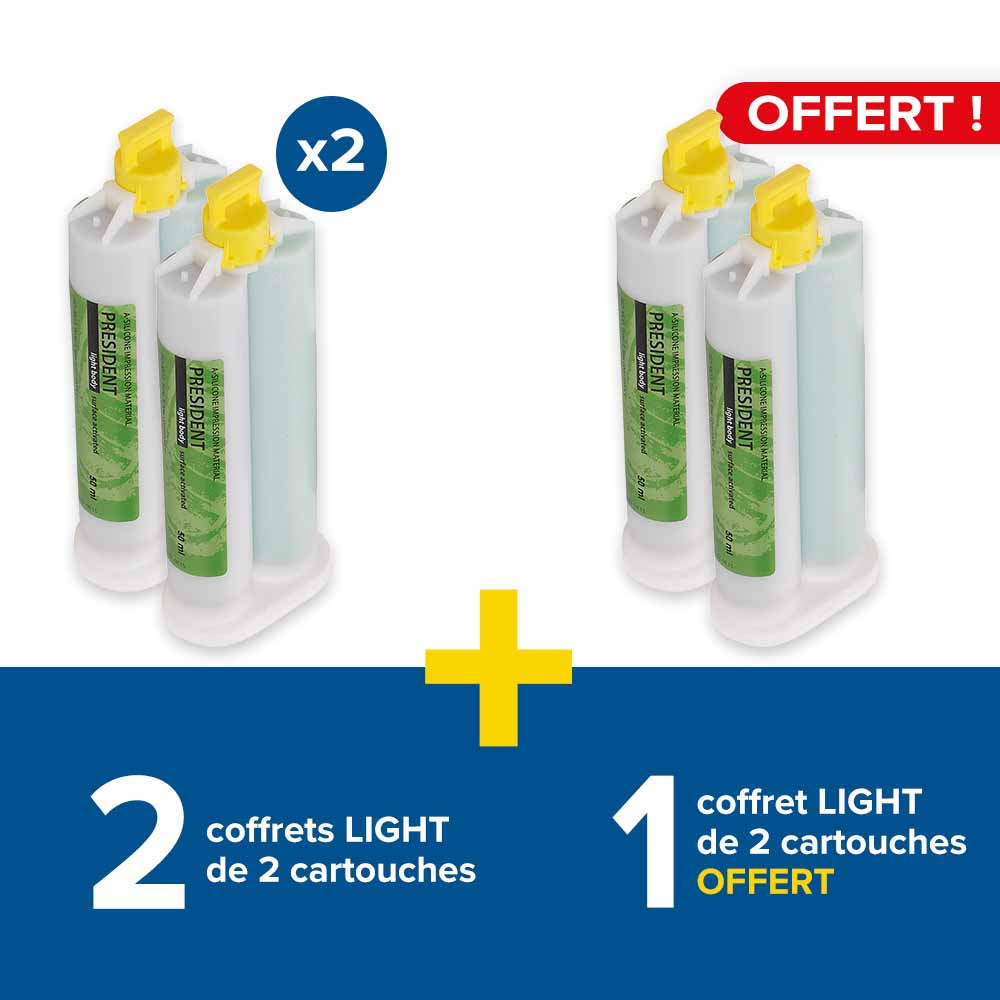 2 boîtes Light President The Original + 1 boîte offerte