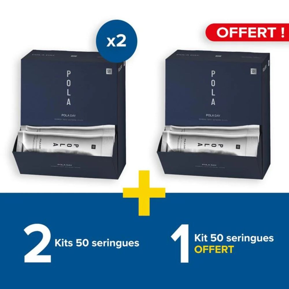 2 kits de 50 seringues Pola Day / Pola Night + 1 offert