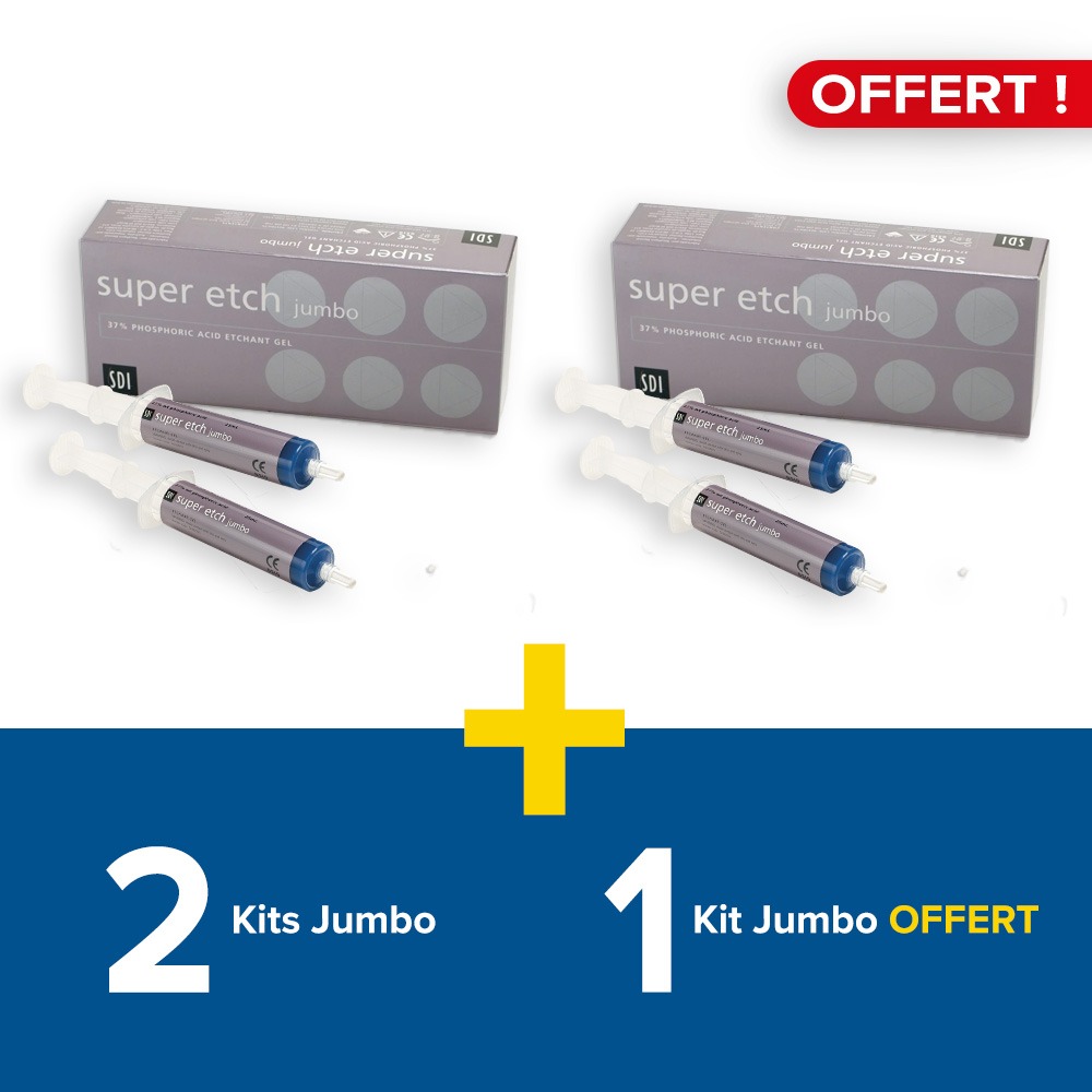 2 kits Jumbo Super Etch 37% SDI + 1 kit offert