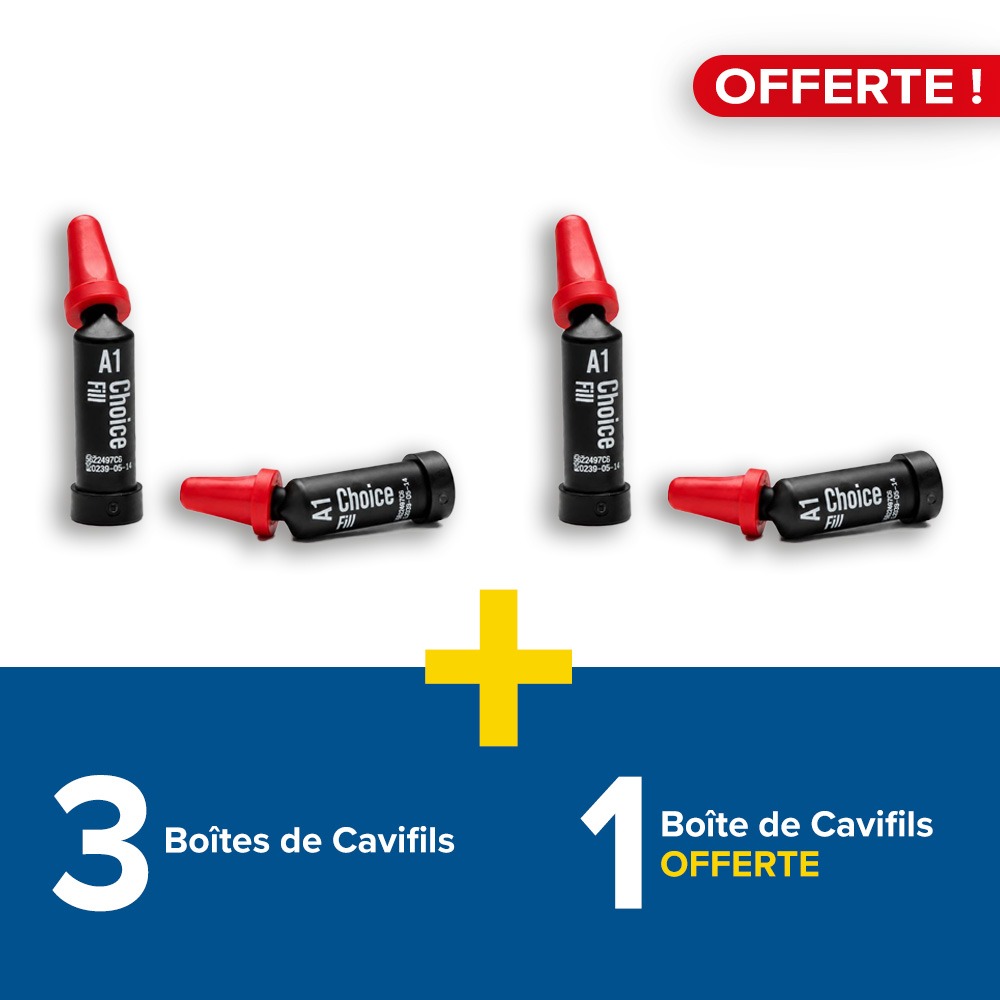 3 boîtes de Cavifils Choice Fill Ivoclar + 1 boîte offerte