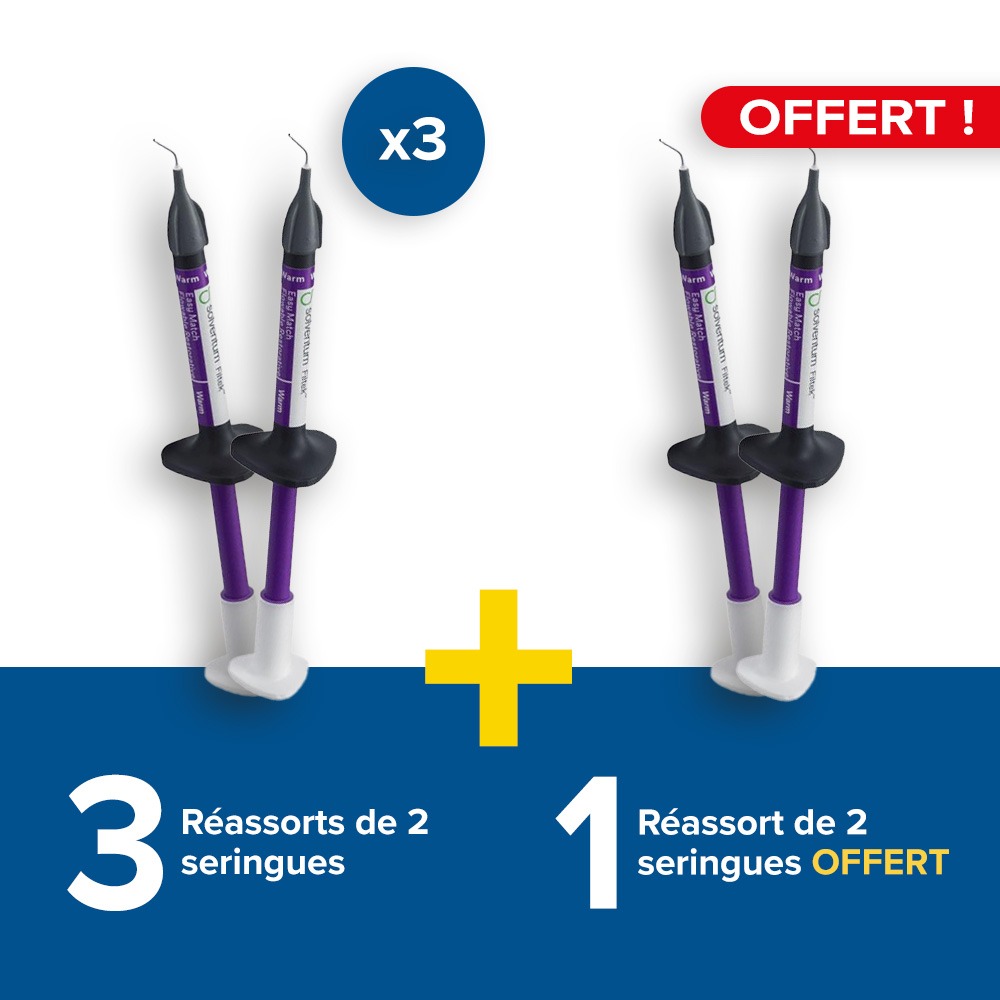 3 lots de 2 seringues de 2g Filtek Easy Match Flowable Restorative + 1 offert