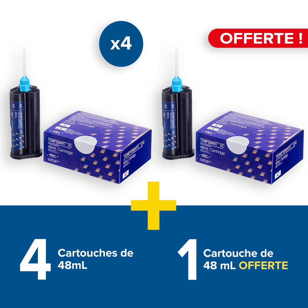 4 cartouches de 48mL Tempsmart DC + 1 offerte
