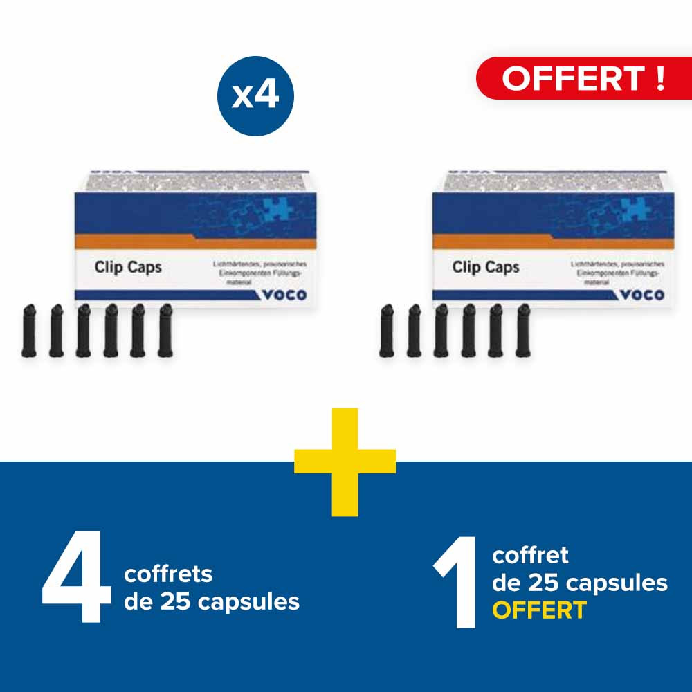 4 coffrets Clip Caps Clip F + 1 coffret offert