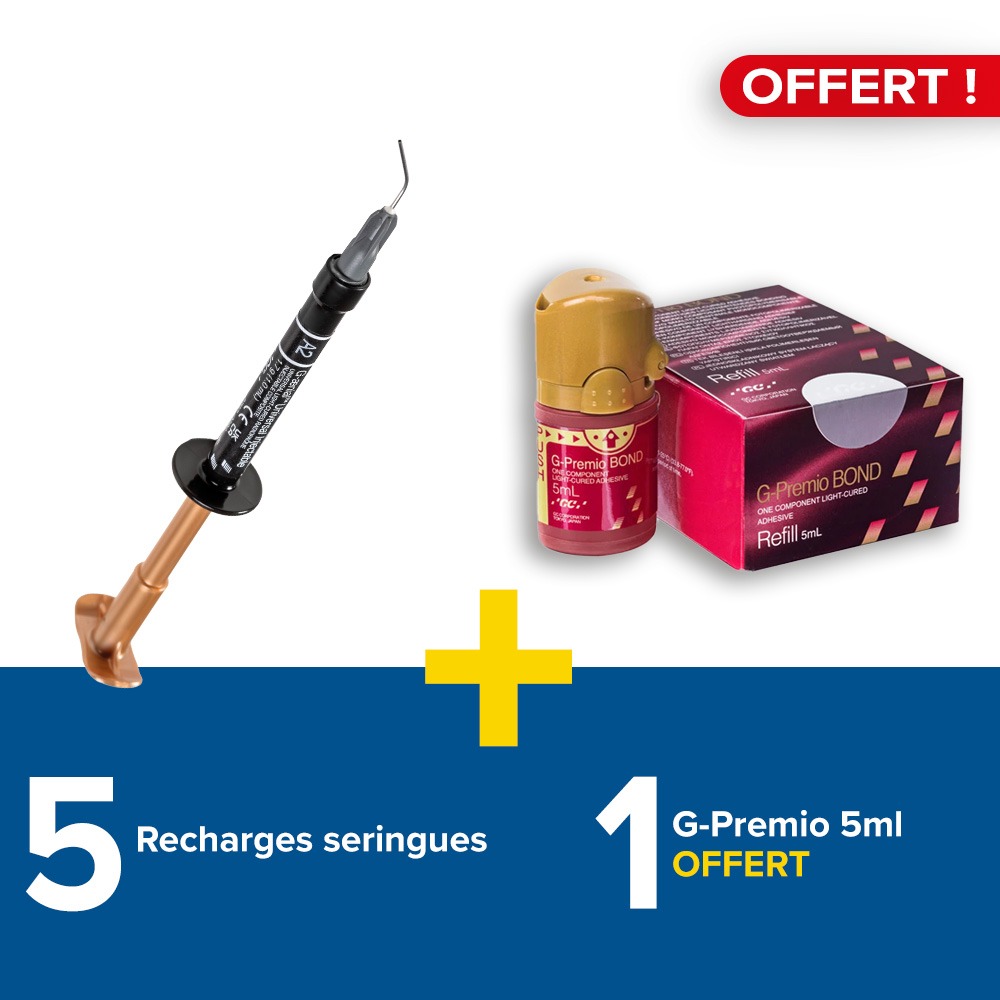 5 recharges seringues G-aenial Universal Injectable + 1 G-premio 5ml Offert