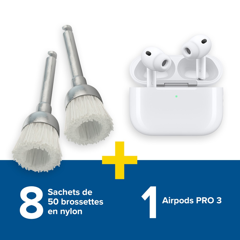 8 sachets de 50 brossettes + 1 AirPods Pro 3
