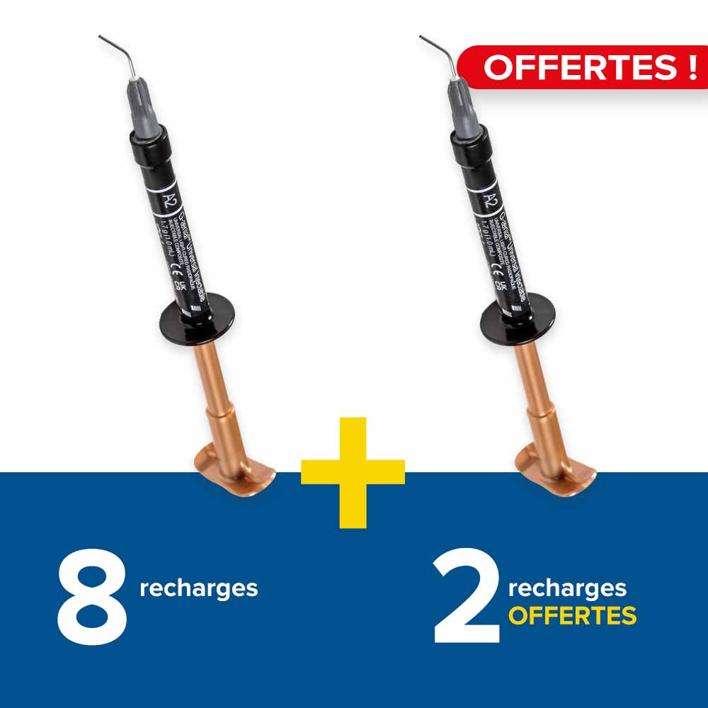 8 recharges seringues G-Aenial Universal Injectable + 2 recharges offertes