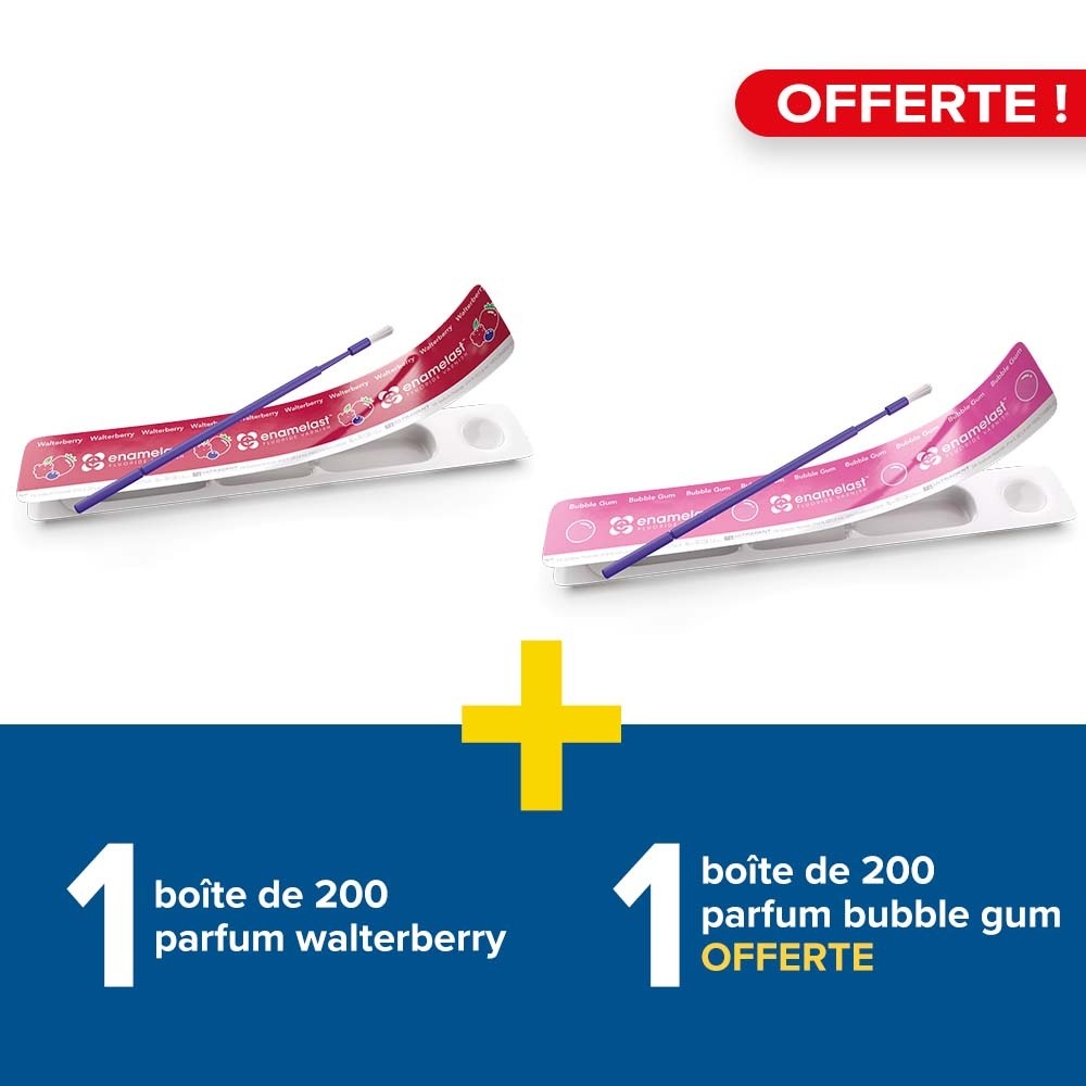 1 Boîte de 200 Enamelast Parfum Walterberry Ultradent + 1 Boîte de 200 Enamelast Bubblegum Offerte