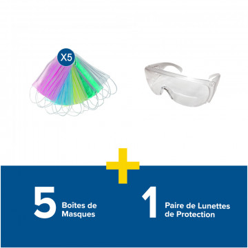 bundle_5boites_masques_1paire_lunette_protection