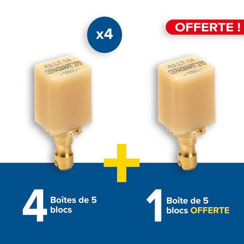 4 boîtes de taille 12 Cerasmart 270 pour Cerec GC + 1 offerte