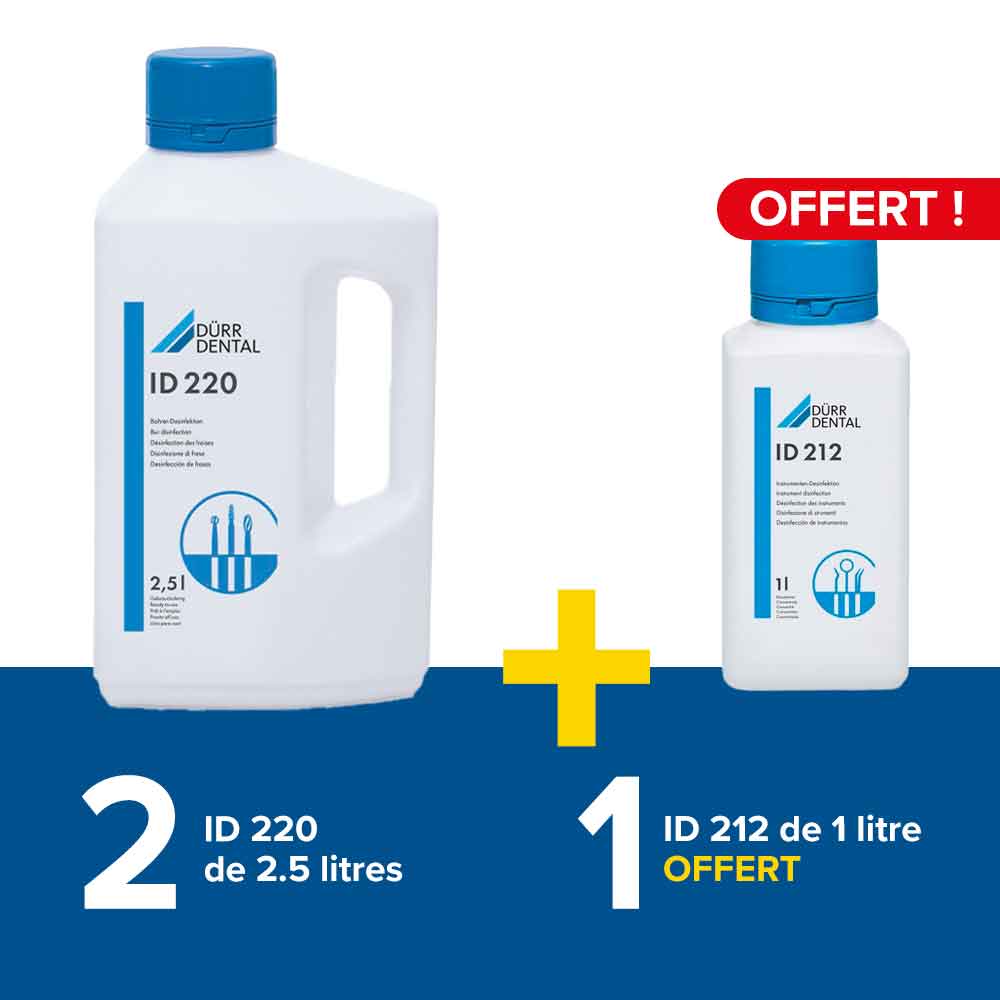 2 flacons ID 220 Dürr Dental + 1 flacon ID 212 offert
