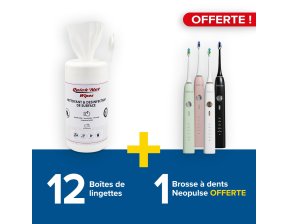 12 boîtes de lingettes Quick'Net + 1 brosse à dents Neopulse offerte