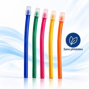 Pompes &agrave; salive embout d&eacute;tachable/fixe - sachet de 100