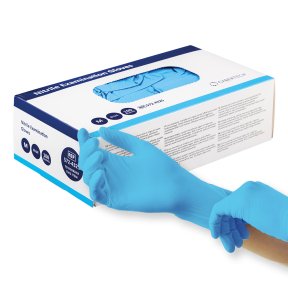 Gants nitrile bleu - bo&icirc;te de 100