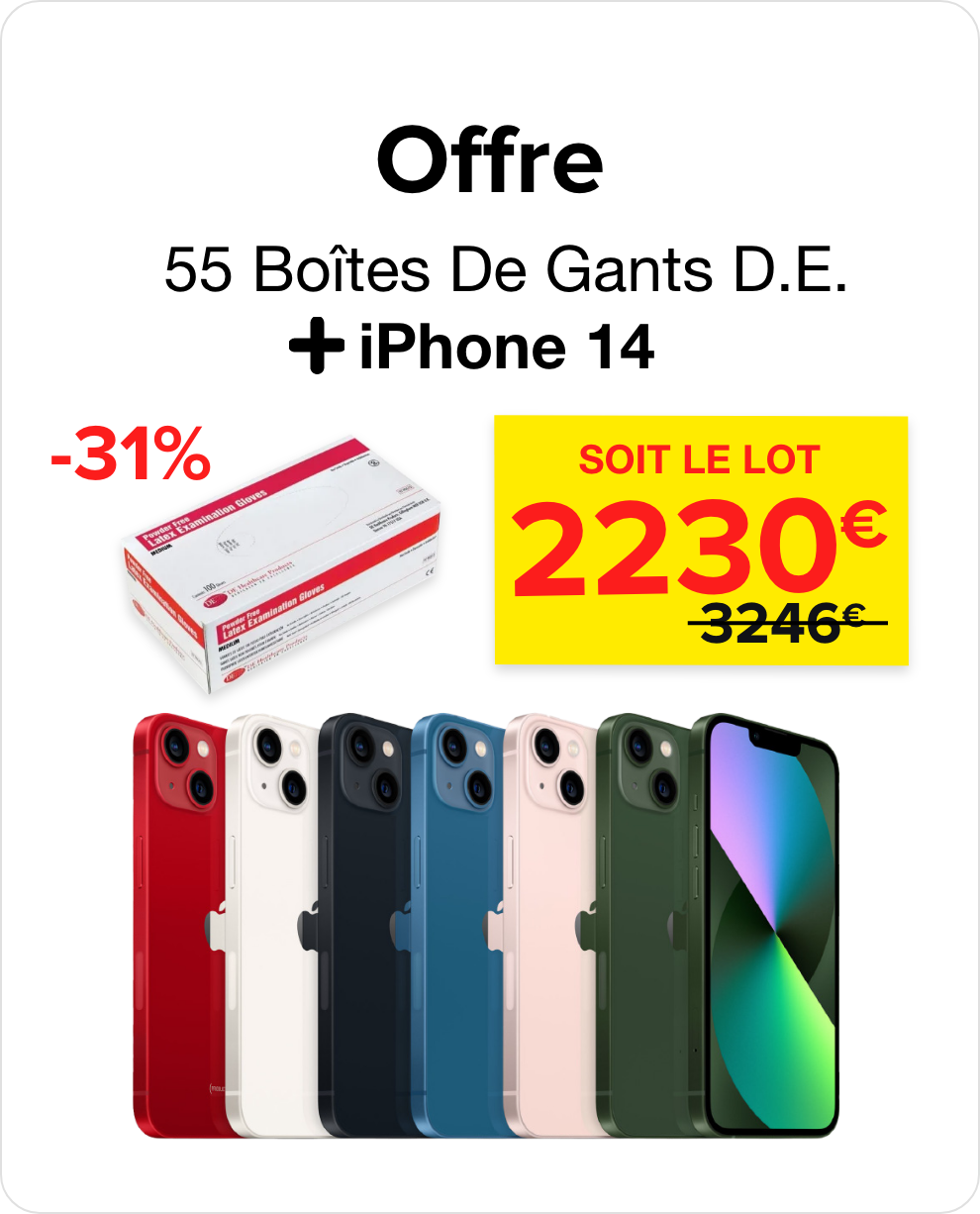 55 Boîtes De Gants (DE) + Iphone 14